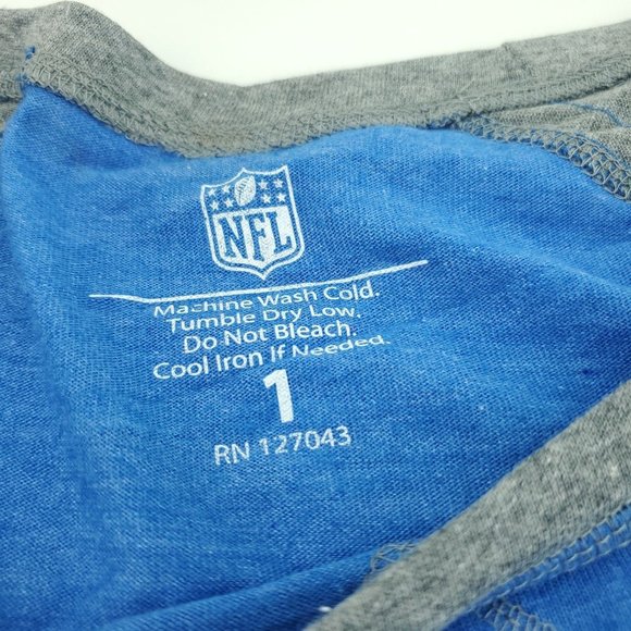 NFL Womens Blue Gray Indianapolis Lightweight Long Sleeve Activewear Top Size 1 - Picture 5 of 13
